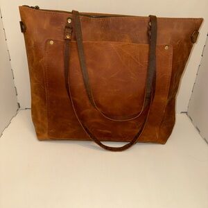 Brown Leather Tote Bag